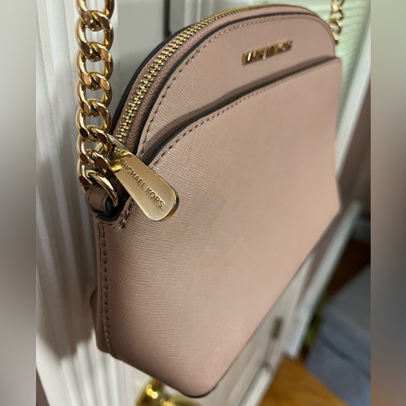 NWOT Michael Kors Jet Set Travel Emmy Saffino Blush Pink Dome Crossbody - Picture 2 of 7